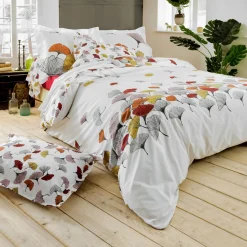 TRADI LINGE Housse de couette percale de coton (260 x 240 cm) Ginkgo Multicolore New