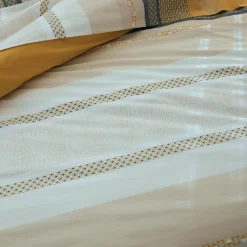 TRADILINGE Housse de couette percale de coton (280 x 240 cm) Marlow Jaune Sale