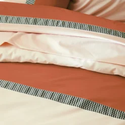 TRADILINGE Housse de couette percale de coton (200 x 200 cm) Macassar Cognac Clearance