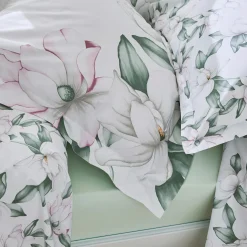 TRADILINGE Housse de couette percale de coton (280 x 240 cm) Magnolia sauge Vert
