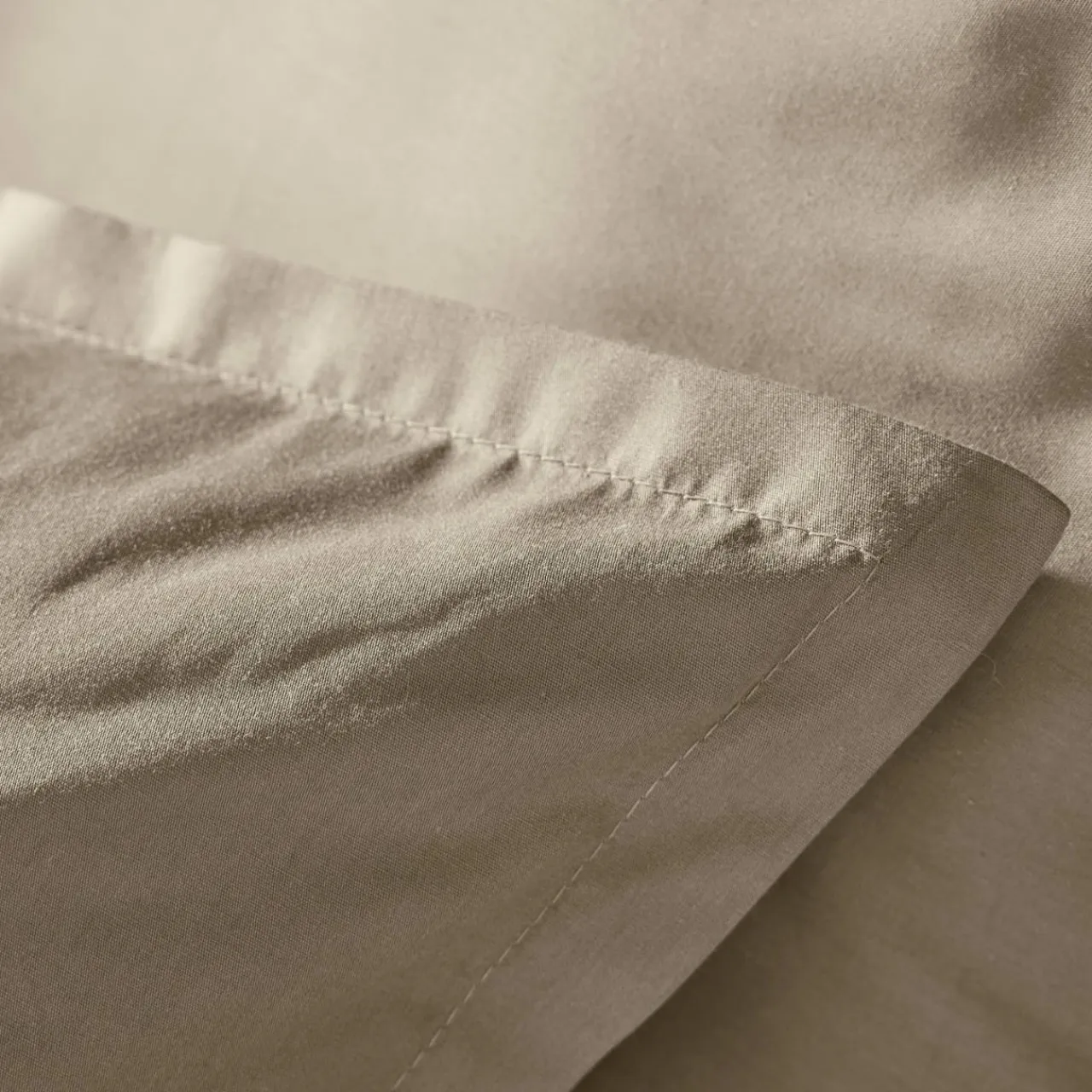 EMINZA Housse de couette percale de coton (280 x 240 cm) Cali Taupe Outlet