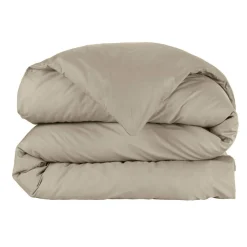 EMINZA Housse de couette percale de coton (280 x 240 cm) Cali Taupe Outlet