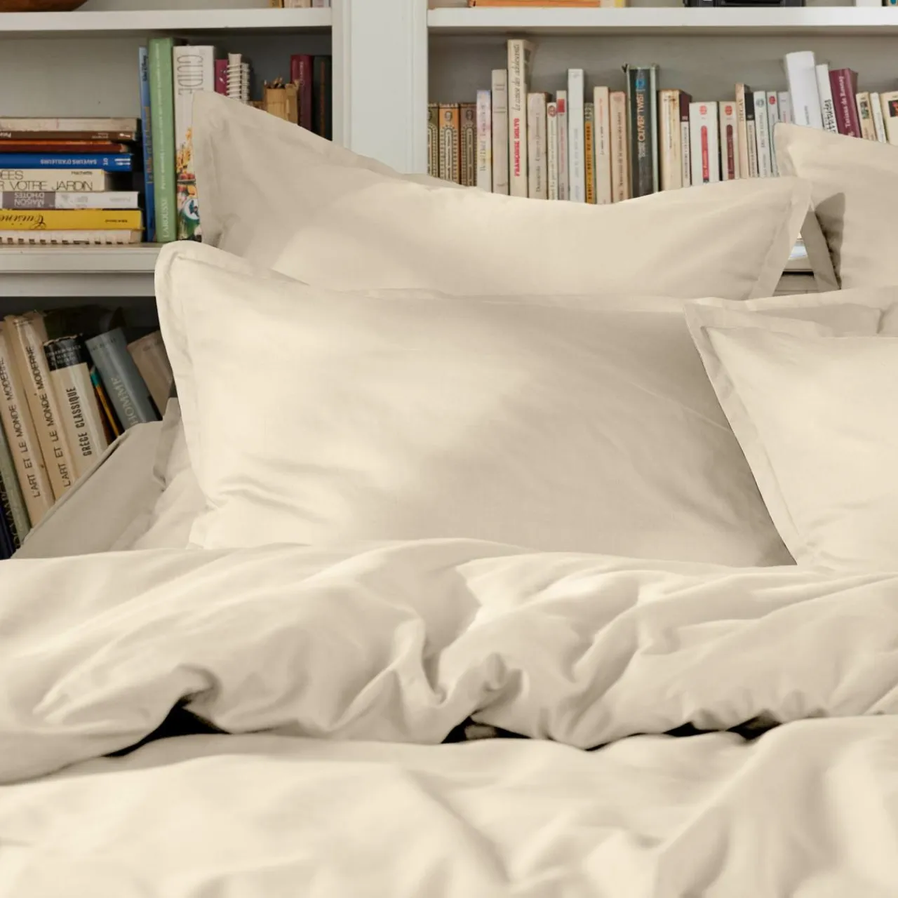 EMINZA Housse de couette percale de coton (280 x 240 cm) Cali Beige Best