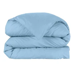 EMINZA Housse de couette percale de coton (140 x 200 cm) Cali Bleu Ciel Sale