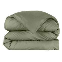 EMINZA Housse de couette percale de coton (280 x 240 cm) Cali Vert romarin Clearance