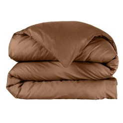 EMINZA Housse de couette percale de coton (280 x 240 cm) Cali Marron Chocolat Best