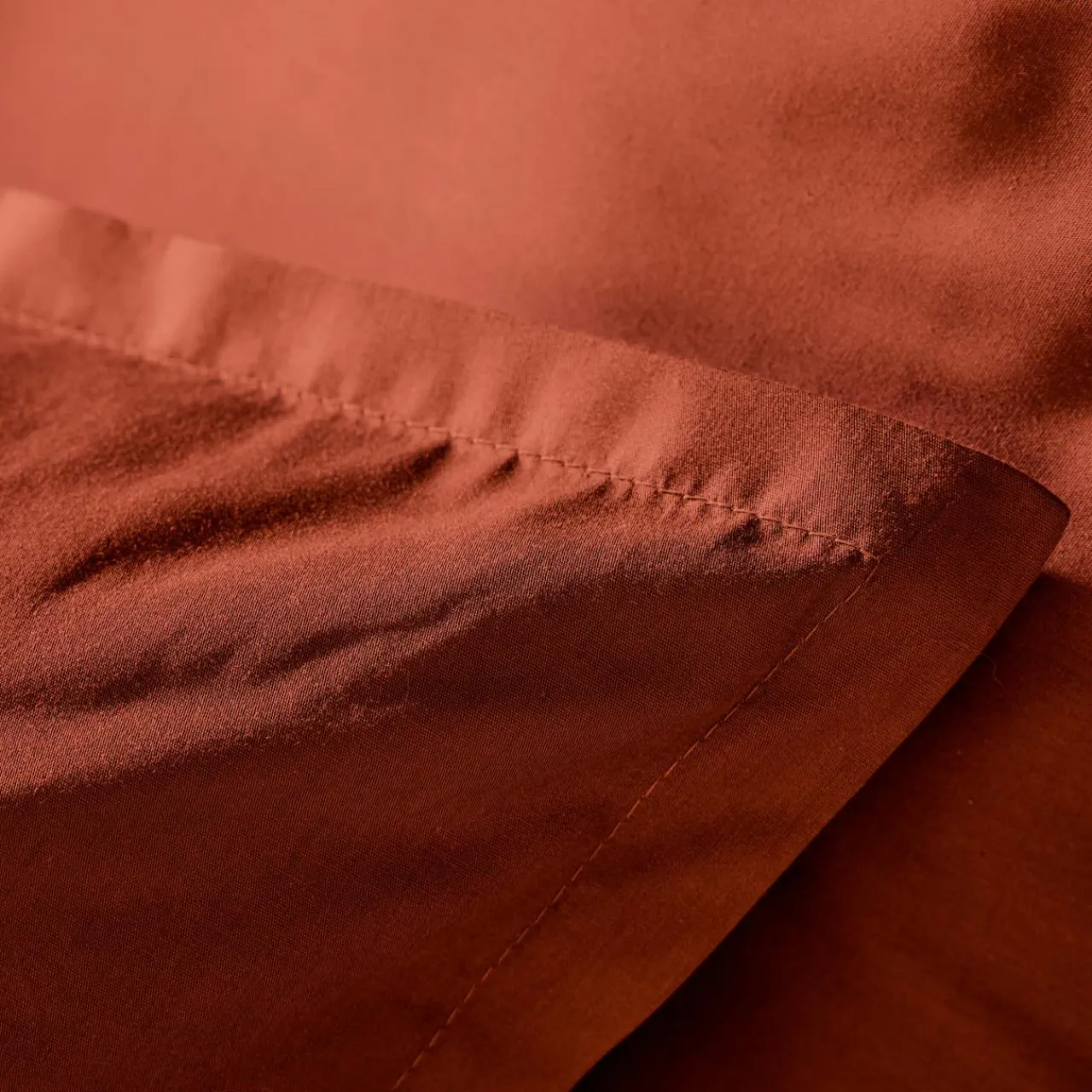 EMINZA Housse de couette percale de coton (280 x 240 cm) Cali Terracotta Clearance