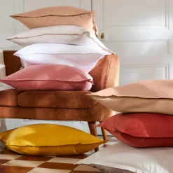 EMINZA Housse de couette percale de coton (280 x 240 cm) Cali Rose Pêche