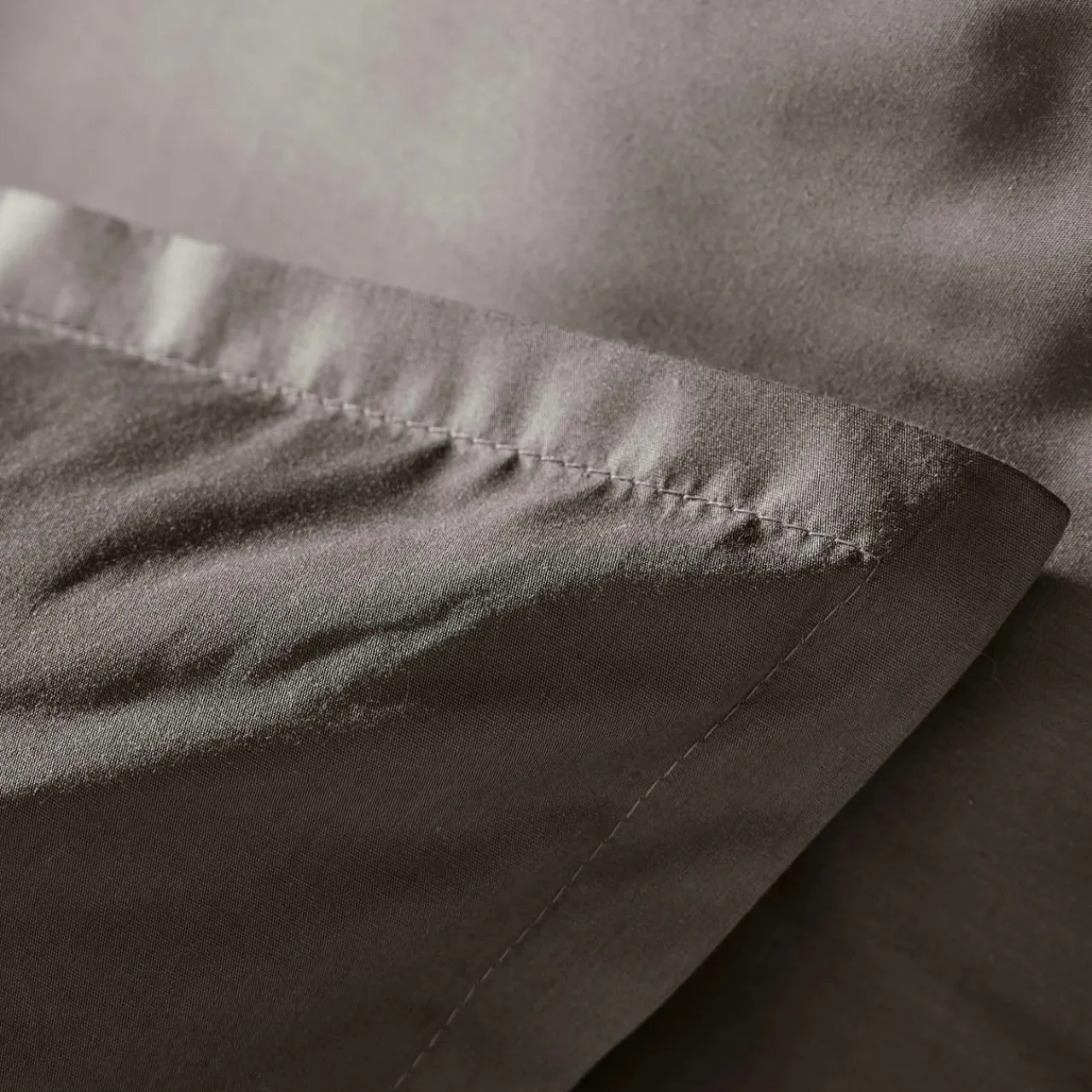 EMINZA Housse de couette percale de coton (260 x 240 cm) Cali Gris Anthracite Clearance