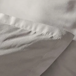 EMINZA Housse de couette percale de coton (280 x 240 cm) Cali Gris clair Outlet