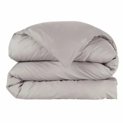 EMINZA Housse de couette percale de coton (260 x 240 cm) Cali Gris clair Outlet
