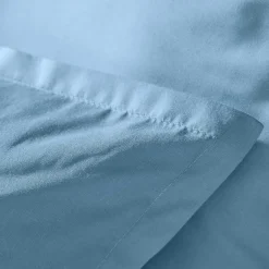 EMINZA Housse de couette percale de coton (260 x 240 cm) Cali Bleu Ciel Sale
