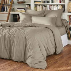 EMINZA Housse de couette percale de coton (200 x 200 cm) Cali Taupe New