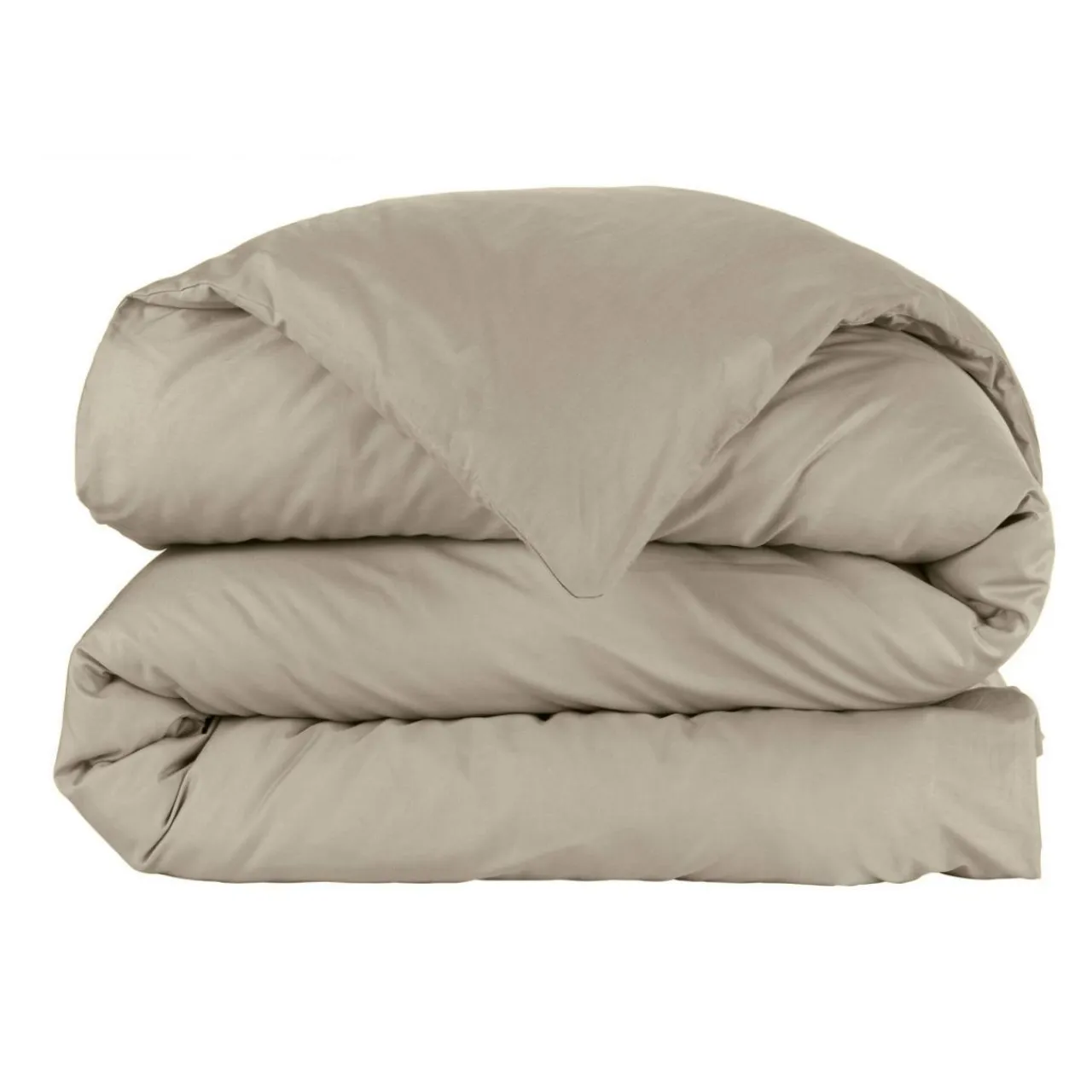 EMINZA Housse de couette percale de coton (140 x 200 cm) Cali Taupe