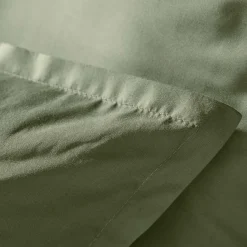 EMINZA Housse de couette percale de coton (140 x 200 cm) Cali Vert romarin New