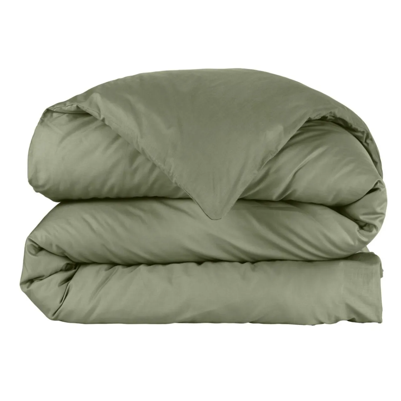 EMINZA Housse de couette percale de coton (140 x 200 cm) Cali Vert romarin New