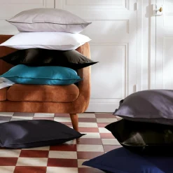EMINZA Housse de couette percale de coton (200 x 200 cm) Cali e Noir Outlet
