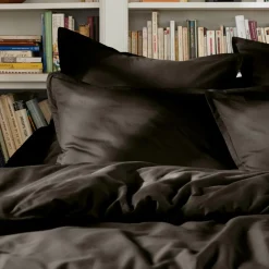 EMINZA Housse de couette percale de coton (200 x 200 cm) Cali e Noir Outlet