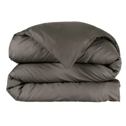EMINZA Housse de couette percale de coton (140 x 200 cm) Cali Gris Anthracite