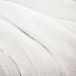 EMINZA Housse de couette quadruple gaze de coton (280 x 240 cm) Victoria x Gaïa chantilly Blanc Sale
