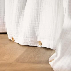 EMINZA Housse de couette quadruple gaze de coton (260 x 240 cm) Victoria x Gaïa chantilly Blanc Outlet