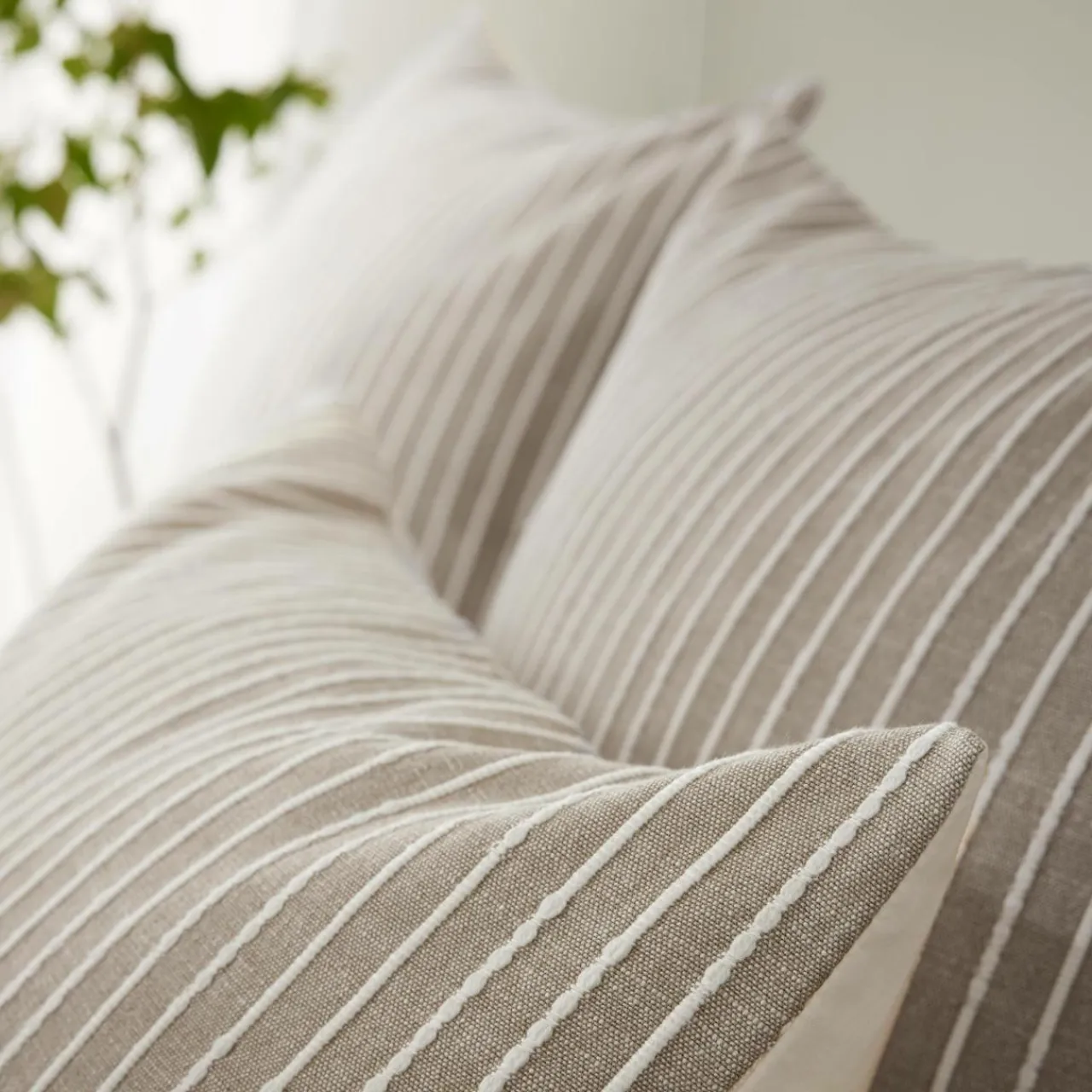 EMINZA Housse de couette réversible coton texturé et percale (140 x 200 cm) Alice Ecru New