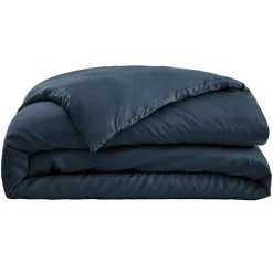 EMINZA Housse de couette satin de bambou (200 x 200 cm) Sienna Bleu nuit Best