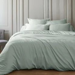 EMINZA Housse de couette satin de bambou (280 x 240 cm) Sienna Vert Eucalyptus Online