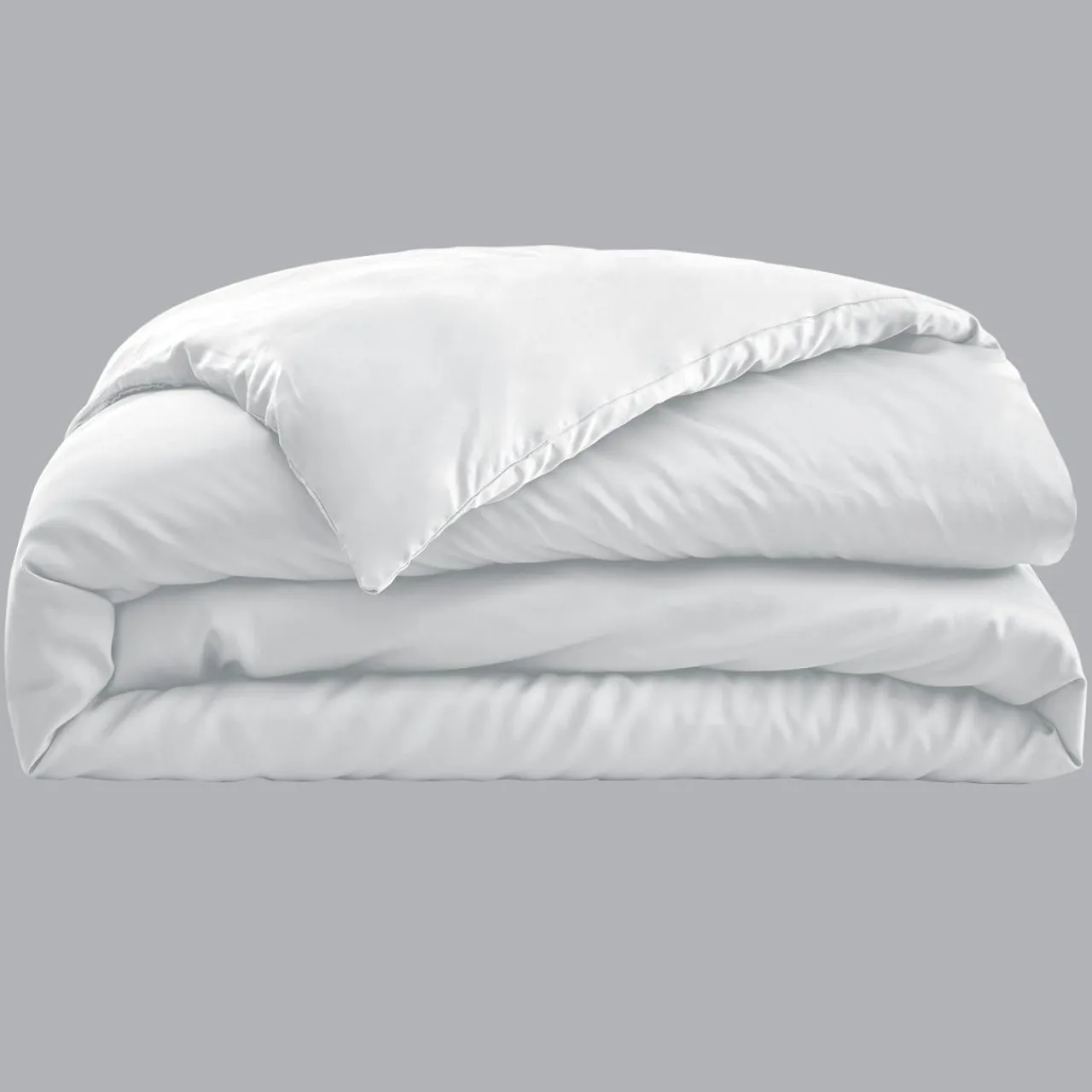 EMINZA Housse de couette satin de bambou (260 x 240 cm) Sienna chantilly Blanc Best