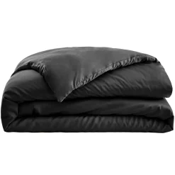 EMINZA Housse de couette satin de bambou (240 x 220 cm) Sienna Noir Best