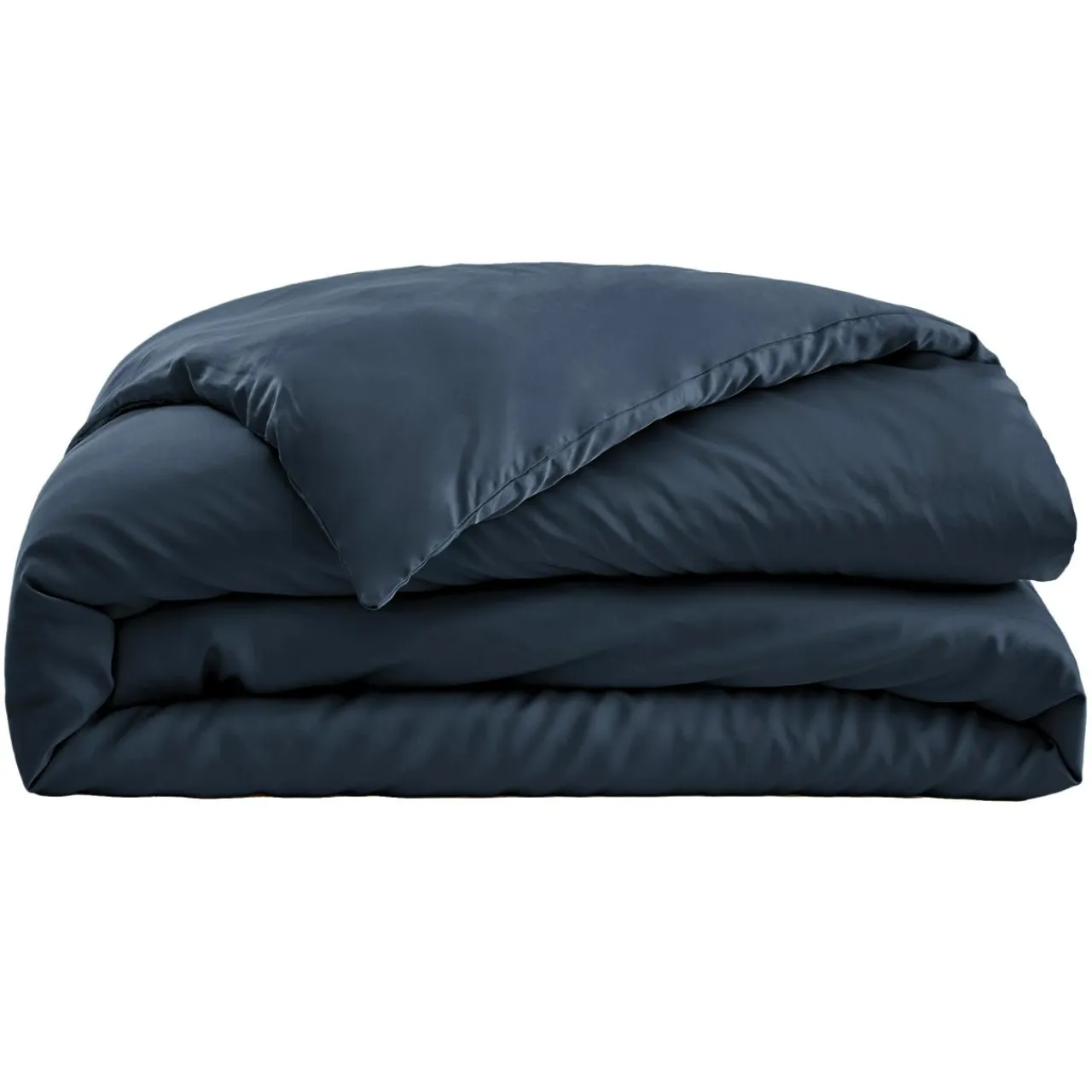 EMINZA Housse de couette satin de bambou (240 x 220 cm) Sienna Bleu nuit