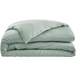 EMINZA Housse de couette satin de bambou (240 x 220 cm) Sienna Vert Eucalyptus Outlet
