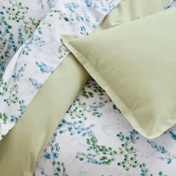 TRADILINGE Housse de couette satin de coton (260 x 240 cm) Angèle Vert tilleul Sale