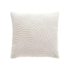 douceur d'intu017drieur Housse de coussin carrée bouclette (40 x 40 cm) Solly he Blanc Online