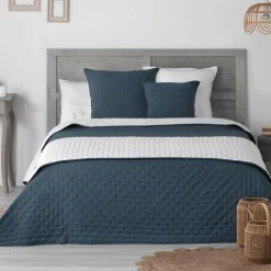 DOUCEUR D'INTERIEUR Housse de coussin carrée (60 cm) Mellow Chic e Bleu Discount