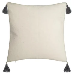 ATMOSPHERA Housse de coussin carrée coton (40 x 40 cm) Azteq Pampil Ecru New