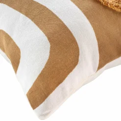 DOUCEUR D'INTERIEUR Housse de coussin carrée coton (40 x 40 cm) Mirade Camel Sale