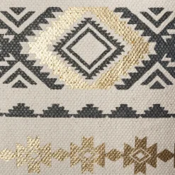 ATMOSPHERA Housse de coussin carrée coton (40 x 40 cm) Etnik Gris Sale