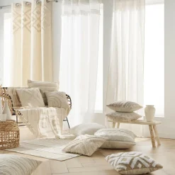 douceur d'intu017drieur Housse de coussin carrée coton (40 x 40 cm) Kiyo Beige Outlet