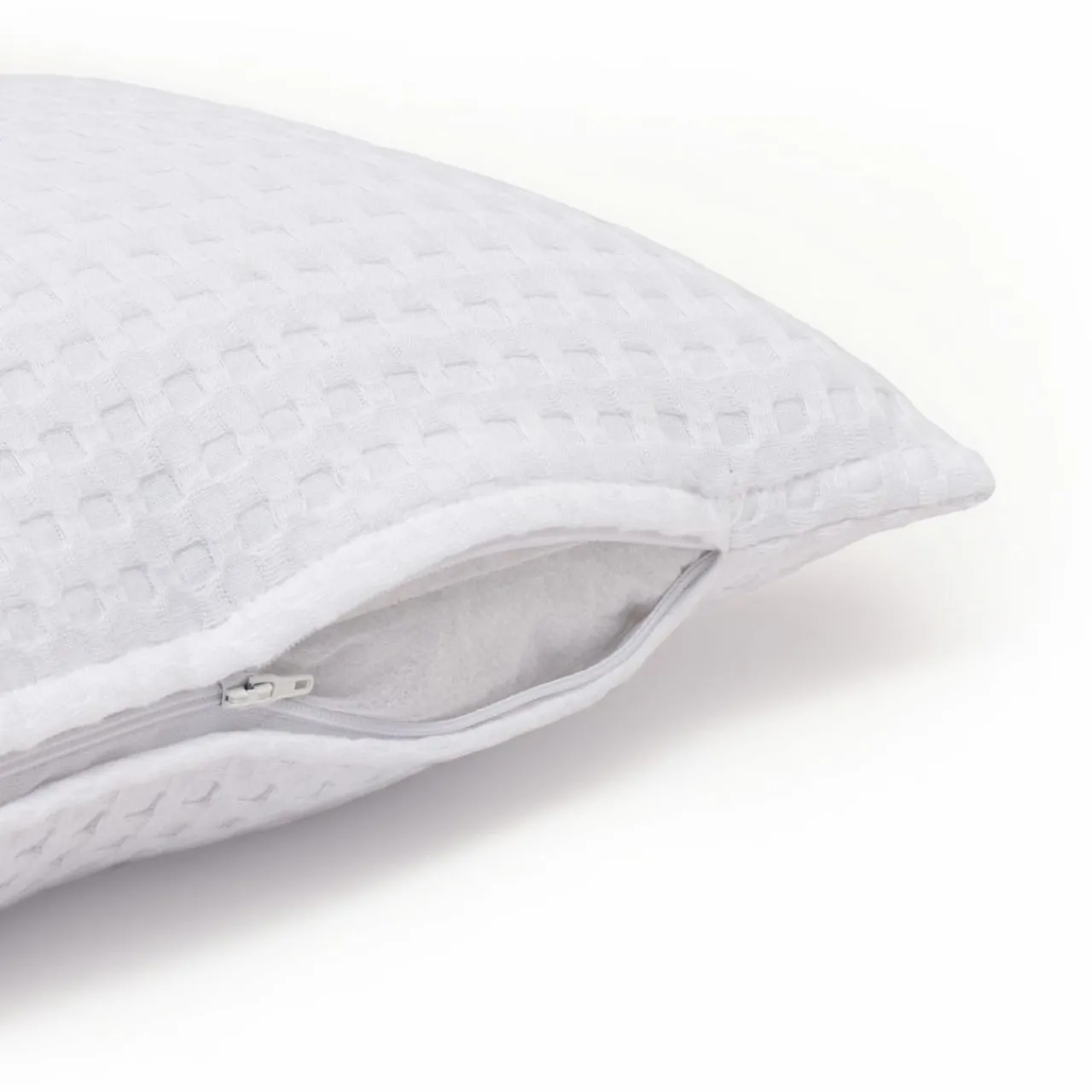 EMINZA Housse de coussin carrée coton nid d'abeille (40 x 40 cm) Maya he Blanc Online