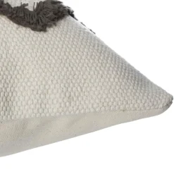 ATMOSPHERA Housse de coussin carrée coton (40 x 40 cm) Wave e Gris Discount