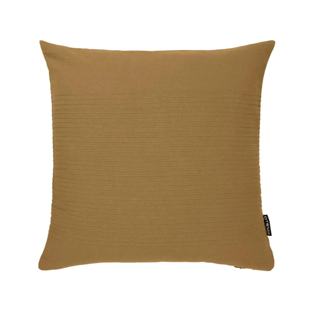 EMINZA Housse de coussin carrée coton tissé (40 x 40 cm) Léa Camel Discount
