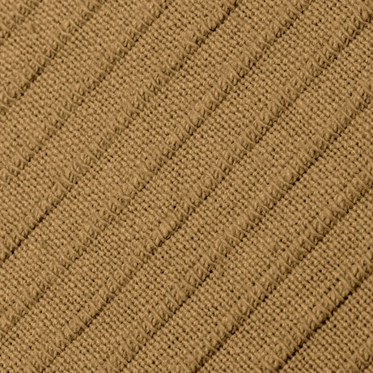 EMINZA Housse de coussin carrée coton tissé (40 x 40 cm) Léa Camel Discount