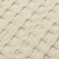 EMINZA Housse de coussin carrée coton nid d'abeille (40 x 40 cm) Maya pampa Beige Outlet