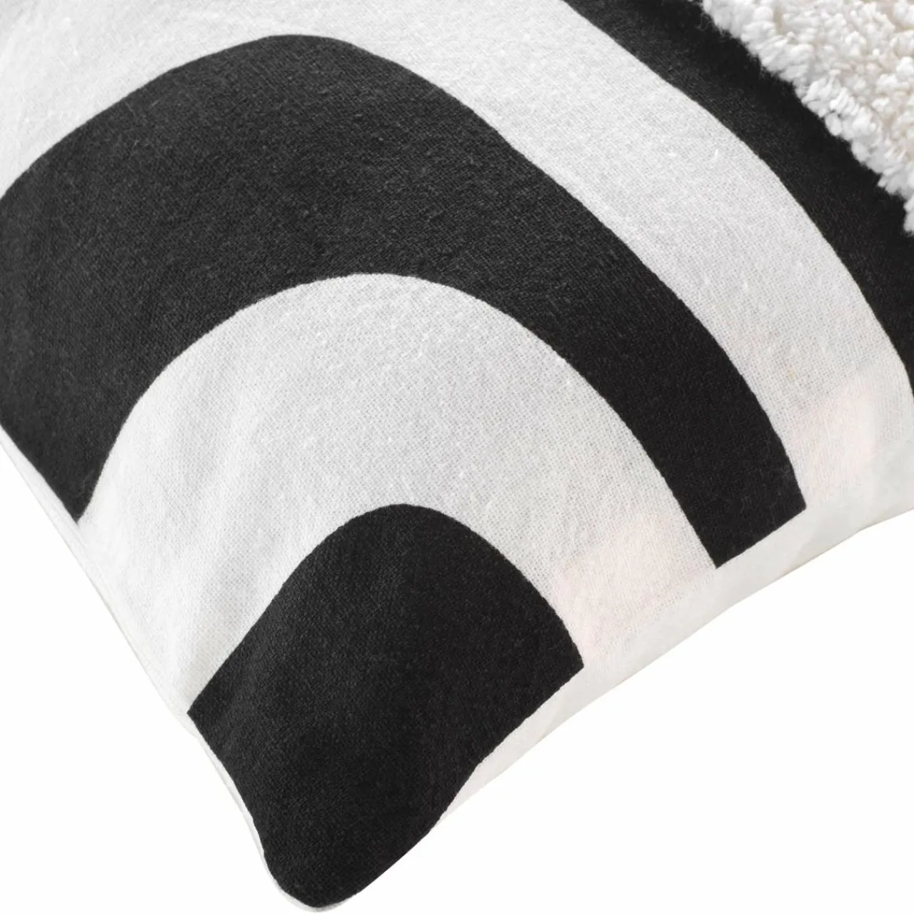 DOUCEUR D'INTERIEUR Housse de coussin carrée coton (40 x 40 cm) Mirade e Noir