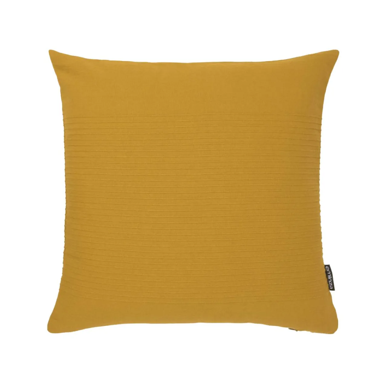 EMINZA Housse de coussin carrée coton tissé (40 x 40 cm) Léa Jaune safran Hot