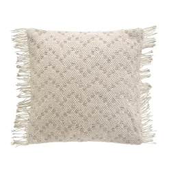 douceur d'intu017drieur Housse de coussin carrée coton (40 x 40 cm) Ikat Beige Sale
