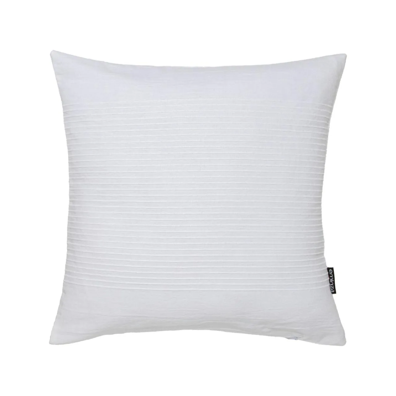 EMINZA Housse de coussin carrée coton tissé (40 x 40 cm) Léa he Blanc New