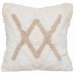 ATMOSPHERA Housse de coussin carrée coton (40 x 40 cm) Rory Ivoire Outlet
