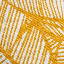 ATMOSPHERA Housse de coussin carrée coton (40 x 40 cm) Tropik Jaune ocre Clearance
